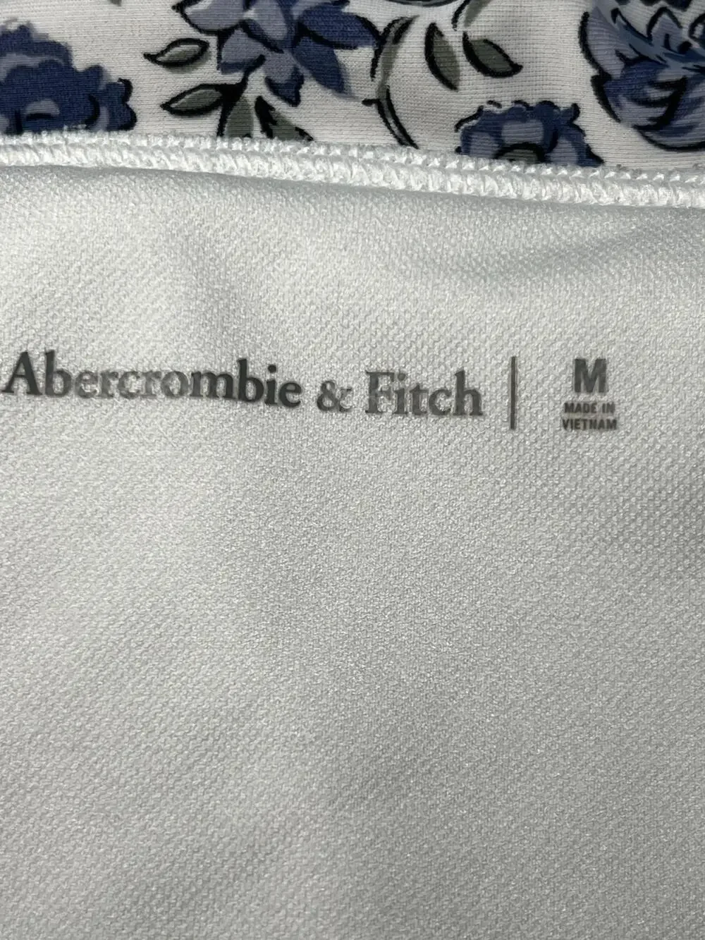 Abercrombie & Fitch Bikini Swimsuit Womens Medium White Floral Triangle Halter